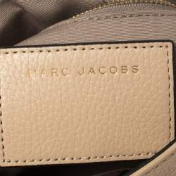 Pre Owned Marc Jacobs Beige Leather Small Recruit Saddle Bag