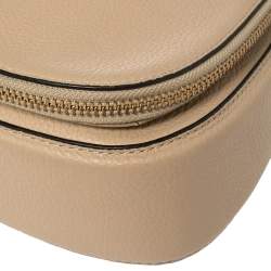 Pre Owned Marc Jacobs Beige Leather Small Recruit Saddle Bag