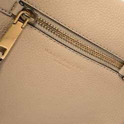 Pre Owned Marc Jacobs Beige Leather Small Recruit Saddle Bag
