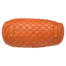 Marc Jacobs Orange Quilted Leather Stam Satchel