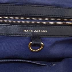 Pre Owned Marc Jacobs Black Leather Safety Pin Stam Top Handle Bag