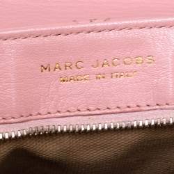 Pre Owned Marc Jacobs Light Pink Quilted Leather Pushlock Flap Shoulder Bag