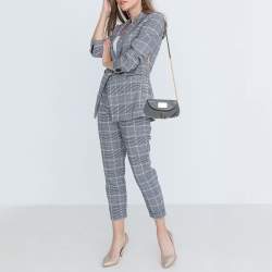 Pre Owned Marc By March Jacobs Grey Leather Classic Q Karlie Crossbody Bag