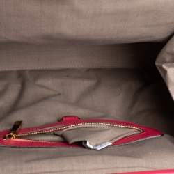 Pre Owned Marc Jacobs Fuchsia Quilted Leather Stam Satchel