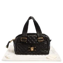 Pre Owned Marc Jacobs Black Quilted Leather Ursula Bowler Bag