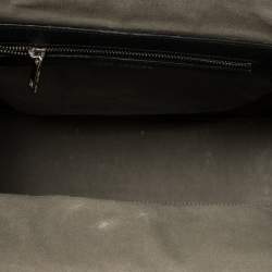 Pre Owned Marc Jacobs Black/Silver Quilted Leather Stam Satchel