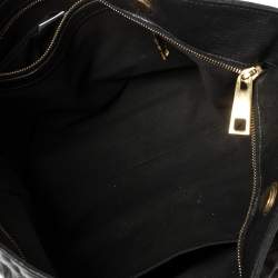 Pre Owned Marc Jacobs Black Leather Quilted Chain Tote