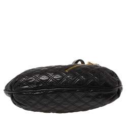 Pre Owned Marc Jacobs Black Quilted Leather Stam Satchel