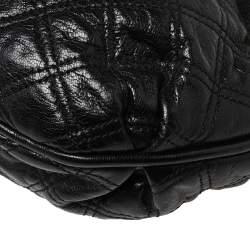 Pre Owned Marc Jacobs Black Quilted Leather Stam Satchel