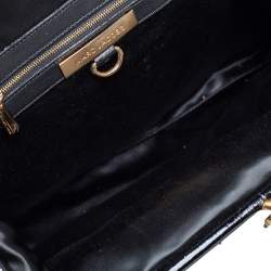 Pre Owned Marc Jacobs Black Patent Leather Stam Satchel