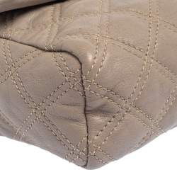 Pre Owned Marc Jacobs Taupe Quilted Leather Crossbody Bag
