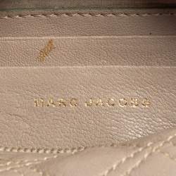 Pre Owned Marc Jacobs Taupe Quilted Leather Crossbody Bag