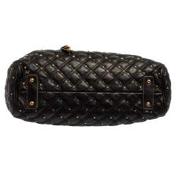 Pre Owned Marc Jacobs Black Leather Studded Stam Satchel