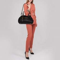 Pre Owned Marc Jacobs Black Leather Studded Stam Satchel