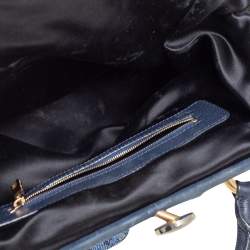 Pre Owned Marc Jacobs Blue Sequin and Suede New York Rocker Stam Satchel 