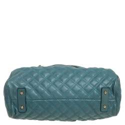 Pre Owned Marc Jacobs Green Quilted Leather Stam Satchel