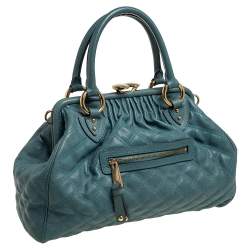 Pre Owned Marc Jacobs Green Quilted Leather Stam Satchel