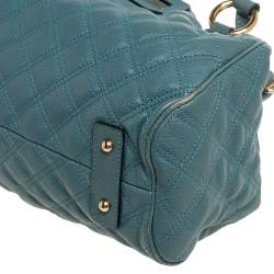 Pre Owned Marc Jacobs Green Quilted Leather Stam Satchel