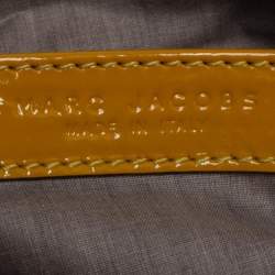 Marc Jacobs Mustard Yellow/Green Patent Leather And Leather Shoulder Bag