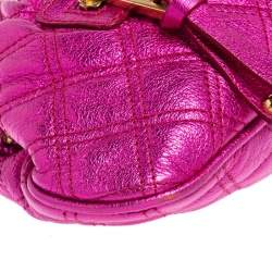Pre Owned Marc Jacobs Metallic Fuchsia Quilted Leather Little Stam Shoulder Bag