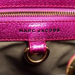 Pre Owned Marc Jacobs Metallic Fuchsia Quilted Leather Little Stam Shoulder Bag