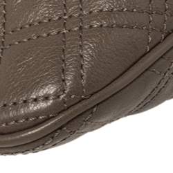Pre Owned Marc Jacobs Taupe Quilted Leather Little Stam Shoulder Bag