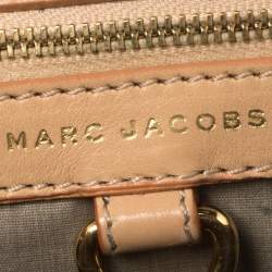 Pre Owned Marc Jacobs Peach Quilted Leather Stam Satchel