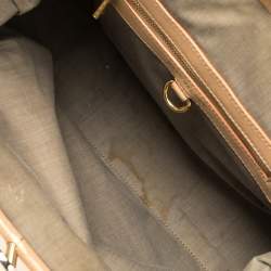 Pre Owned Marc Jacobs Peach Quilted Leather Stam Satchel