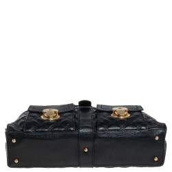 Pre Owned Marc Jacobs Black Quilted Leather Venetia Satchel