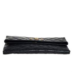 Pre Owned Marc Jacobs Black Quilted Leather Eugenie Clutch