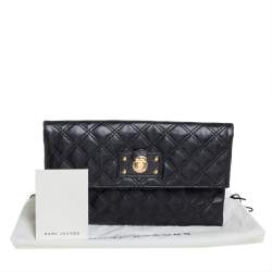 Pre Owned Marc Jacobs Black Quilted Leather Eugenie Clutch