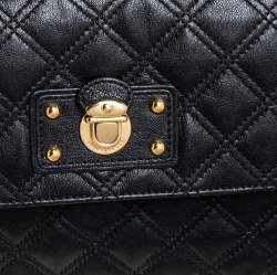 Pre Owned Marc Jacobs Black Quilted Leather Eugenie Clutch