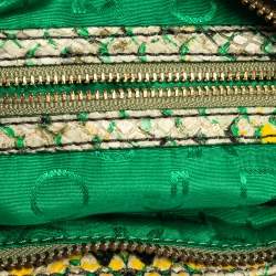 Marc Jacobs Green/Yellow Python Embossed PVC Slim Crossbody Bag