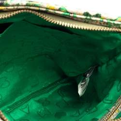 Marc Jacobs Green/Yellow Python Embossed PVC Slim Crossbody Bag