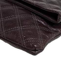 Pre Owned Marc Jacobs Brown Quilted Leather Eugenie Clutch