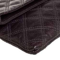 Pre Owned Marc Jacobs Brown Quilted Leather Eugenie Clutch