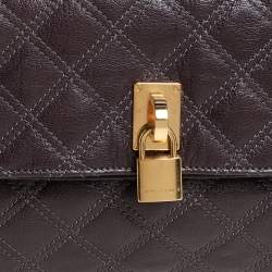 Pre Owned Marc Jacobs Brown Quilted Leather Eugenie Clutch