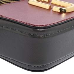 Pre Owned Marc Jacobs Tri Color Leather Snapshot Camera Crossbody Bag