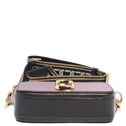 Pre Owned Marc Jacobs Tri Color Leather Snapshot Camera Crossbody Bag