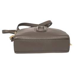 Pre Owned Marc Jacobs Grey Leather Small Shutter Camera Crossbody Bag