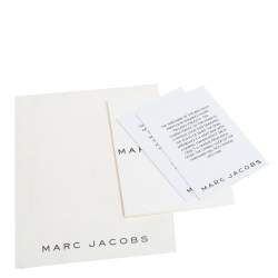 Marc Jacobs Metallic Grey Leather Stam Satchel
