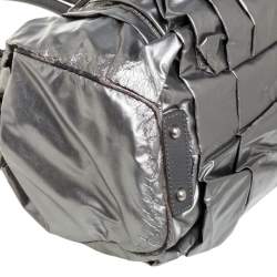 Marc Jacobs Metallic Grey Leather Stam Satchel