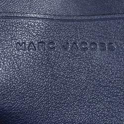 Pre Owned Marc Jacobs Navy Blue Leather Snapshot Crossbody Bag