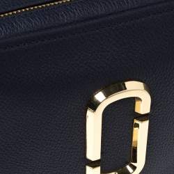 Pre Owned Marc Jacobs Blue Leather The Softshot 27 Crossbody Bag