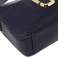 Pre Owned Marc Jacobs Blue Leather The Softshot 27 Crossbody Bag