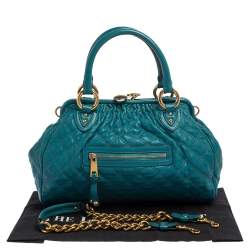 Pre Owned Marc Jacobs Green Quilted Leather Stam Satchel