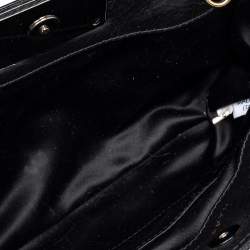 Pre Owned Marc Jacobs Black Suede And Leather Embellished Clutch