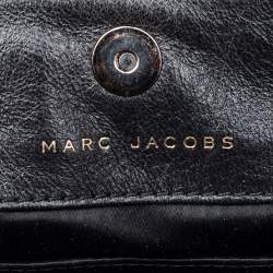 Pre Owned Marc Jacobs Black Suede And Leather Embellished Clutch