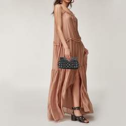 Pre Owned Marc Jacobs Black Suede And Leather Embellished Clutch