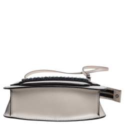 Pre Owned Marc Jacobs Grey Leather Crystal Embellished Madison Crossbody Bag